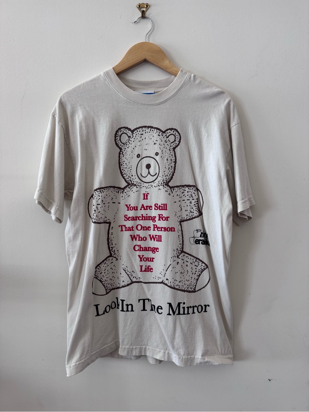 Online Ceramics Look In The Mirror Teddy Bear T Shirt Size Medium